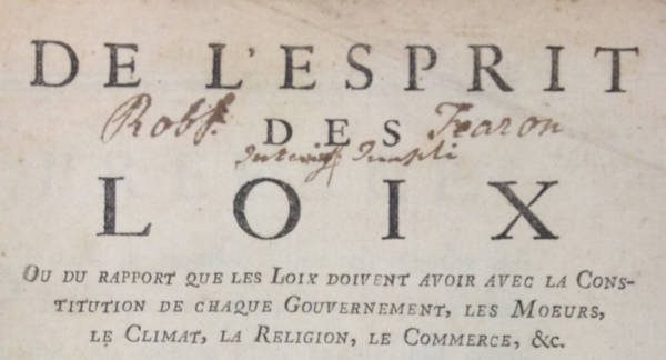 De l'esprit des Lois en ISO
