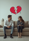 Couple en crise après une infidélité face à face