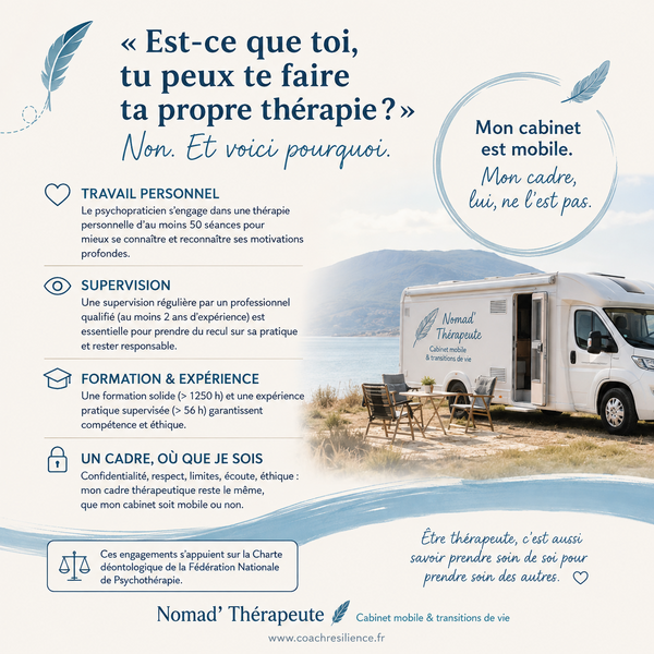 « Est-ce que toi, tu peux te faire ta propre thérapie ? »