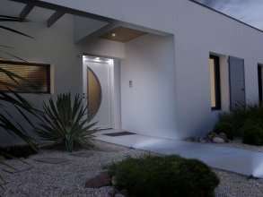 Porte d'entrée PVC avec vitrage Satinovo