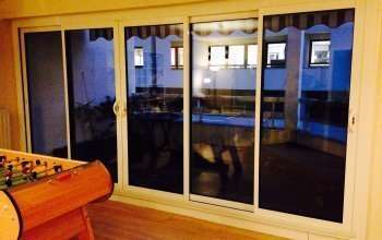 Coulissant aluminium 5 vantaux 2 rails