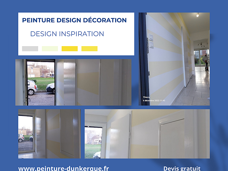 Projets papier peint, peinture, béton ciré parquets réalisé par Peinture Design Décoration