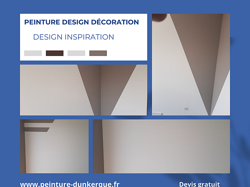 Projets papier peint, peinture, béton ciré parquets réalisé par Peinture Design Décoration