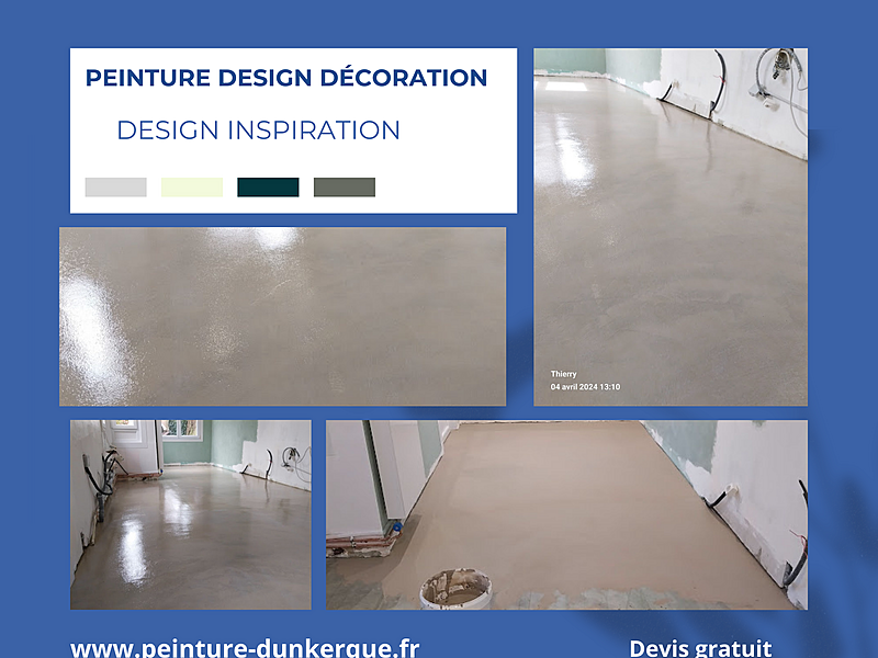 Projets papier peint, peinture, béton ciré parquets réalisé par Peinture Design Décoration