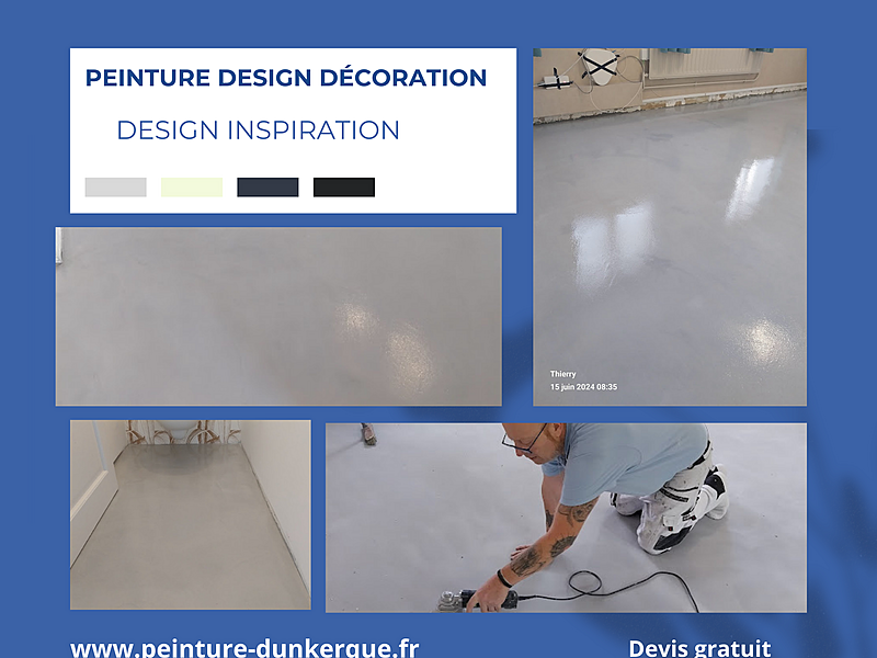 Projets papier peint, peinture, béton ciré parquets réalisé par Peinture Design Décoration