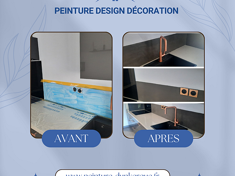 Projets papier peint, peinture, béton ciré parquets réalisé par Peinture Design Décoration
