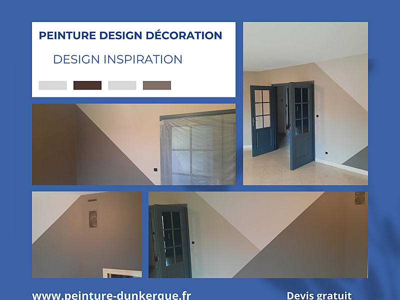 Projets papier peint, peinture, béton ciré parquets réalisé par Peinture Design Décoration