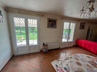 Porte fenêtre gamme perform avec petit bois intégré - vue intérieur 