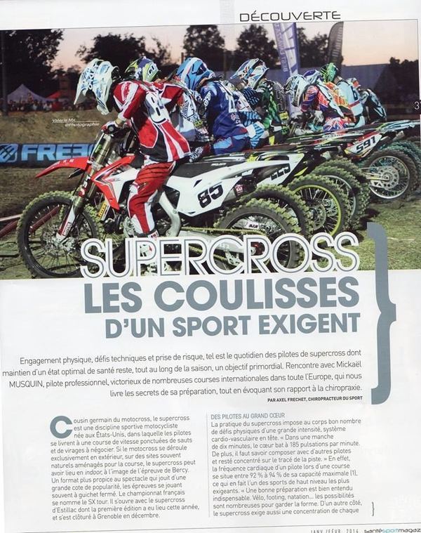 Le supercross...et la chiropraxie