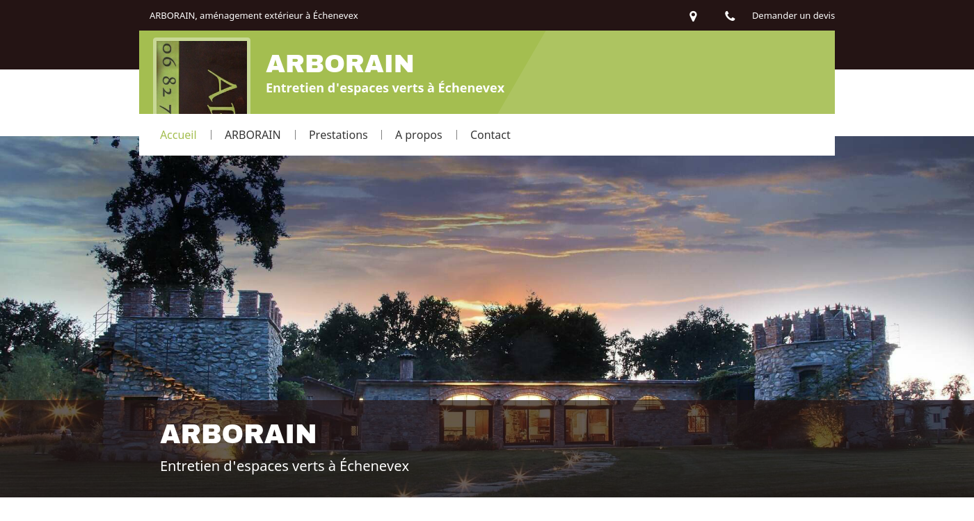 Exemple de site internet de Artisanat du BTP à Échenevex