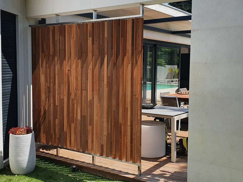 Brise vue en bois exotique