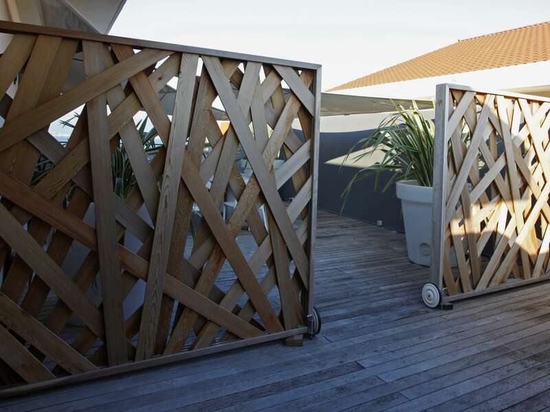 Brise vue en bois exotique