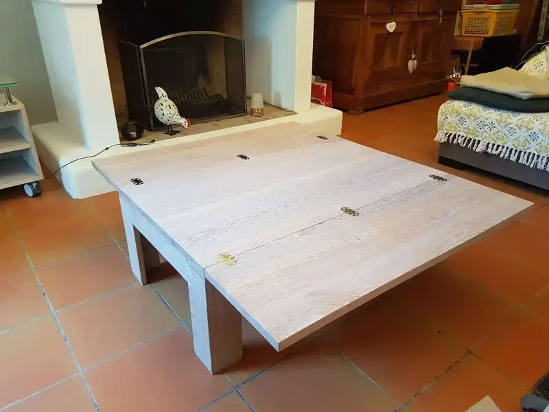 Table basse modulable en bois par La Gueule du Bois