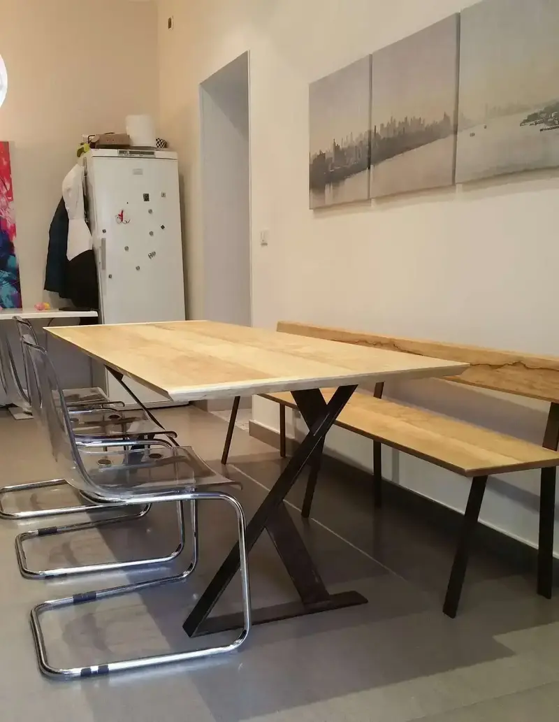 Table bois et acier par La Gueule du Bois