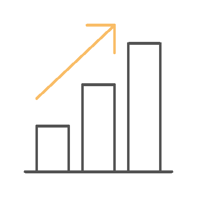 Wired outline 152 bar chart arrow hover growth  7 