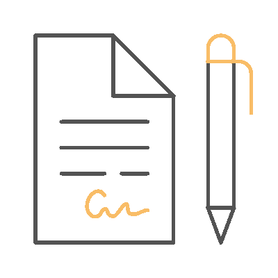 Wired outline 1019 document signature hand hover pinch