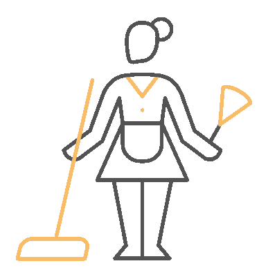 Wired outline 1522 housekeeper hover pinch