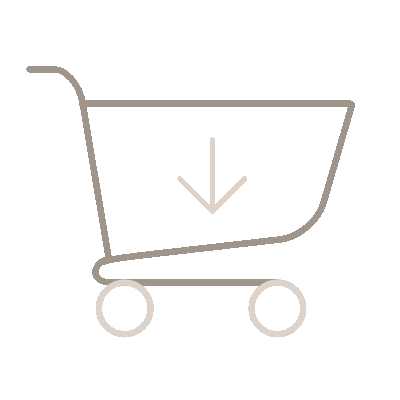 Wired outline 151 trolley arrow down  1 