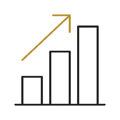 Wired outline 152 bar chart arrow hover growth  5 