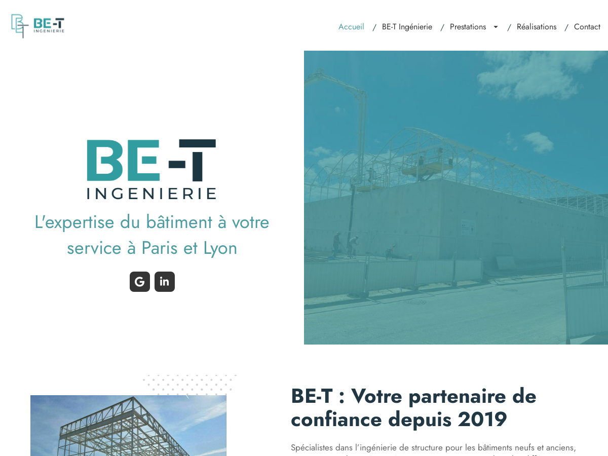 Exemple de site internet de Artisanat du bâtiment et des travaux publics - Autre à Champs-sur-Marne