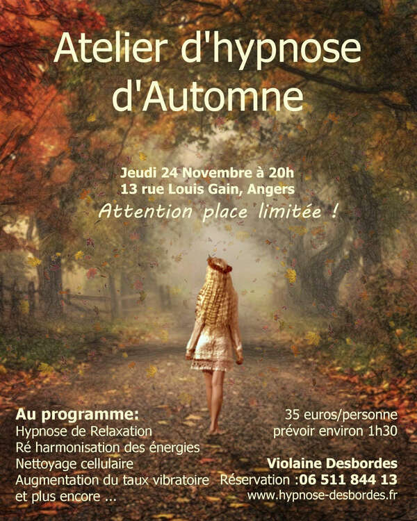 L'Atelier d'Hypnose d'Automne est ouvert!
