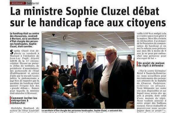 [Article] - Le Progrès - Grand débat Handicap avec Sophie Cluzel