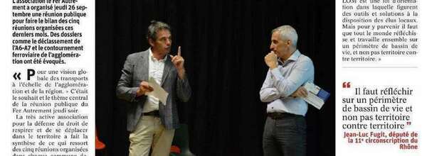 [Presse écrite] - Article Le Progrès - Réunion Publique Mobilités Ozon