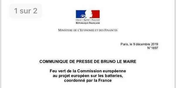 #Loi Mobilités - Géant européen des batteries