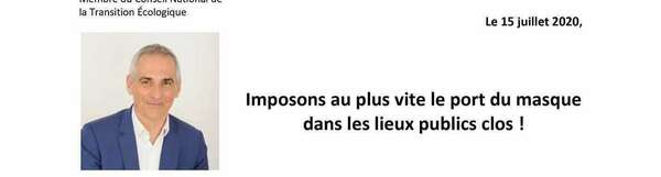 #Communiqué - Imposons le port du masque