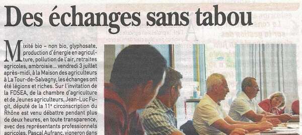 #Presse - Article Info Agri Rhône