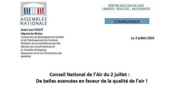 #Communiqué - Belles avancées en faveur de la qualité de l'air