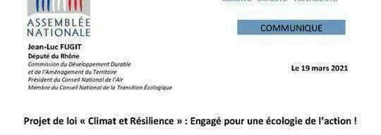 #Climat et Résilience - Retrouvez mon communiqué au sortir de l'examen en commission du projet de loi