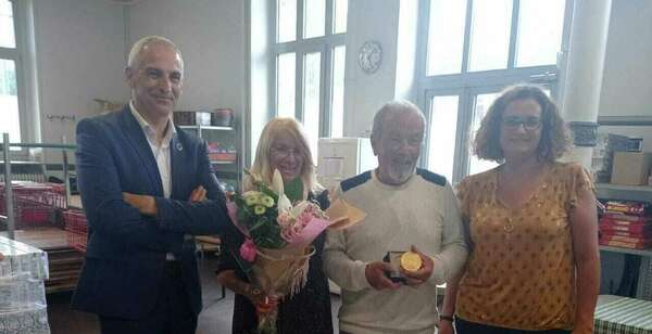 #Givors - Remise de médaille à René DEGRANGE, bénévole aux Restos du Coeur