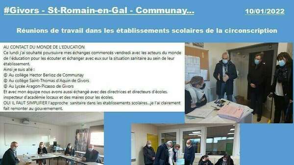 Réunions de travail dans les établissements scolaires