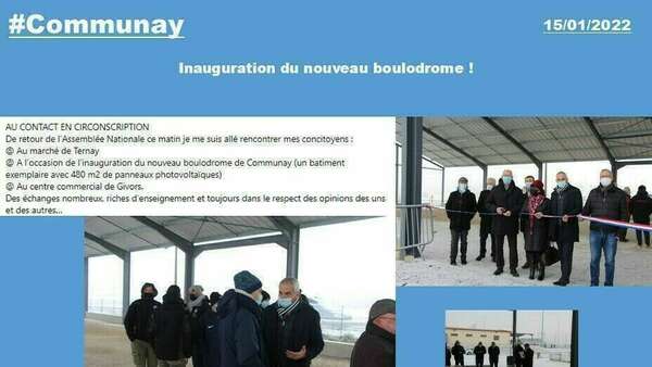 #Communay Inauguration du nouveau boulodrome