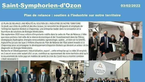 #Saint-Symphorien-d'Ozon Plan de relance