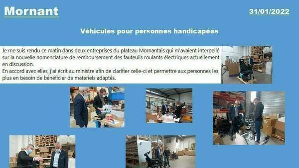 #Mornant Véhicules pour personnes handicapées