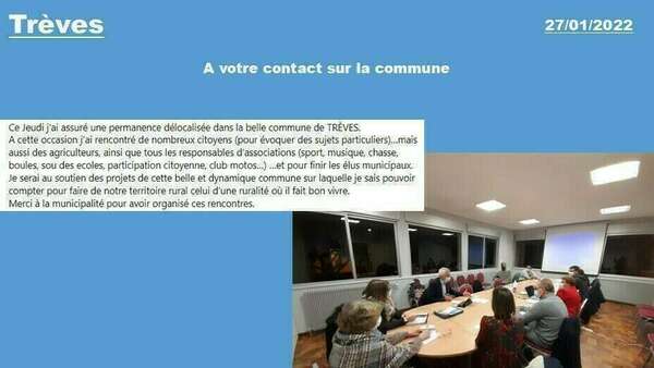 #Trèves A votre contact sur la commune