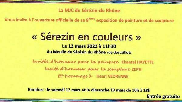 #Sérézin-du-Rhône Inauguration de l'exposition "Serezin en couleurs"