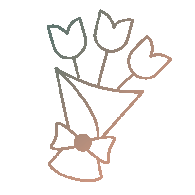 Wired gradient 1621 flower bouquet hover pinch