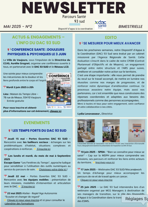 Newsletter de mai 2025