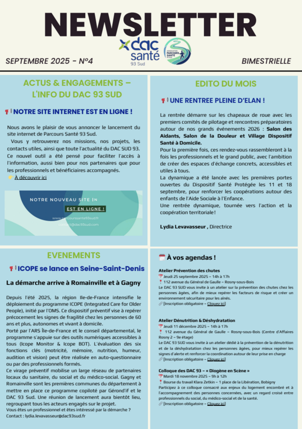 Newsletter de septembre 2025