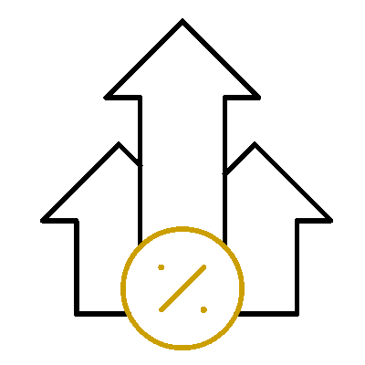 Wired outline 2905 three arrows up hover pinch