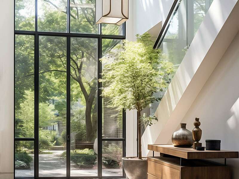 Façade Alu Noir vitrée