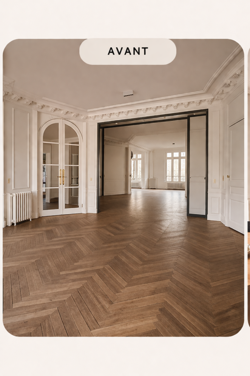 Intérieur avant relooking et home staging, avec volumes non optimisés dans les Alpes-Maritimes