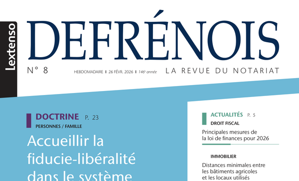Publication au Defrénois