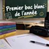 Bureau étudiant avec baccalauréat blanc et méthode réussite