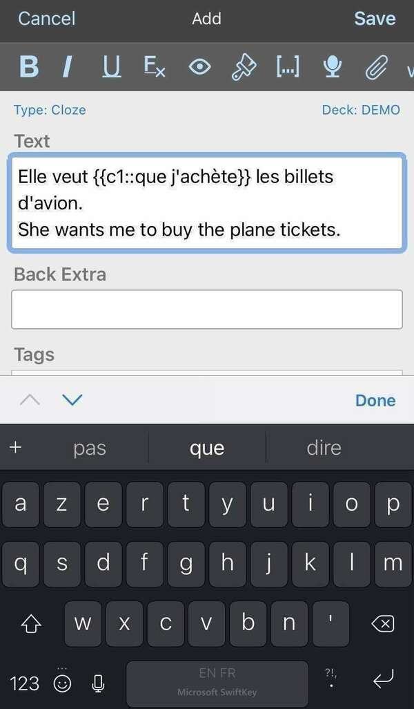 Learn French with flashcards Anki tutorial