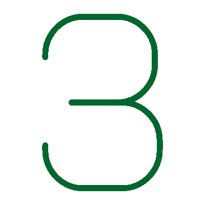 Wired outline 2433 number 3 hover draw