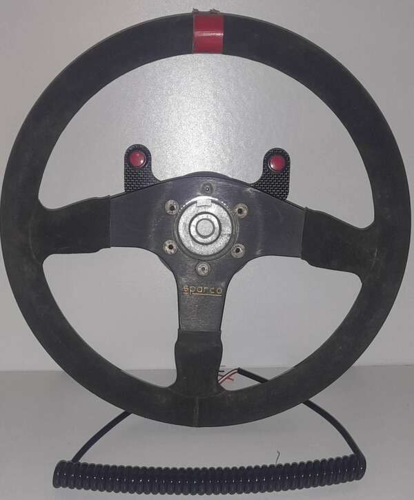 EH-16 Platine support volant carbone (2 boutons) + cordon téléphone